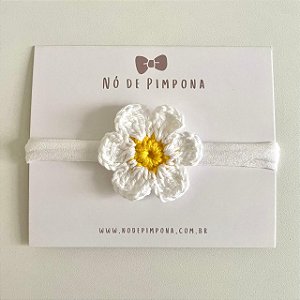 Faixa de Bebê Margarida Crochê