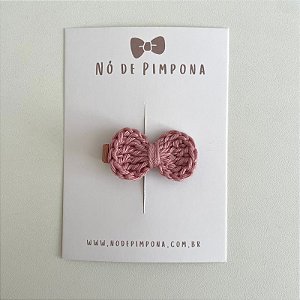 Clips de Laço de Crochê - Rose