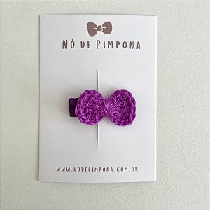 Clips de Laço de Crochê - Roxo