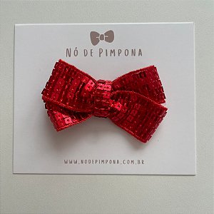 Laço de Paetê - Vermelho