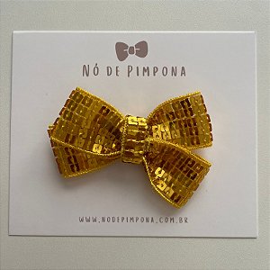 Laço de Paetê - Dourado