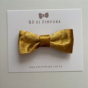 Laço de Veludo - Dourado