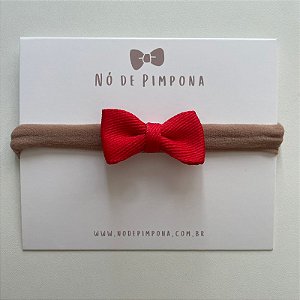 Faixa Mini Para Bebê Jeans - Vermelho