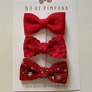 Kit Laço Natal - Vermelho
