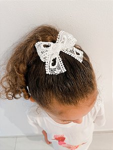 Laço Corações M - Branco