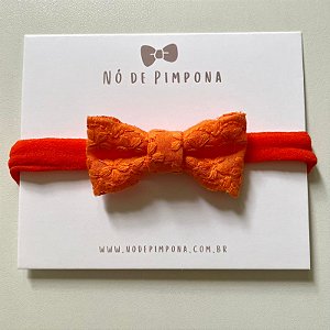 Faixa de Bebê Laços - Laranja - Coleção Bambolê