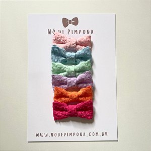 Kit Laços de Bebê - 6 cores - Coleção Bambolê