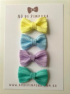 Kit Laço de Bebê Gravatinhas Trabalhados - Coleção Bambolê