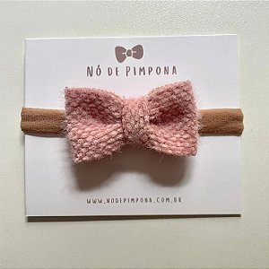 Faixa de Bebê Veludo Pelinho- Rosa