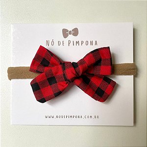 Faixa de Bebê Xadrez Vermelho e Preto - (Coleção Junina)