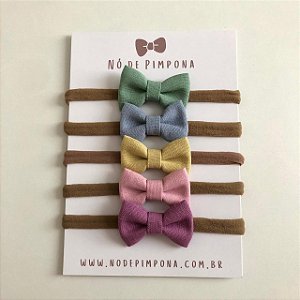 Kit Faixa de Bebê Linho - 5 cores