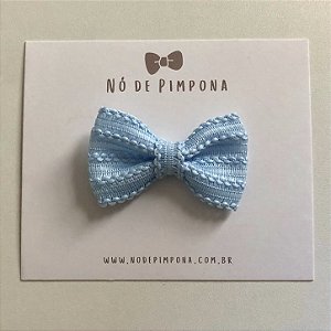 Laço Gravatinha Trabalhado - Coleção Bambolê - Azul