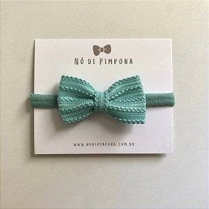 Faixa de Bebê Laço Gravatinha Trabalhado - Coleção Bambolê - Verde