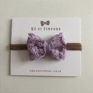 Faixa de Bebê Lilás com Flores
