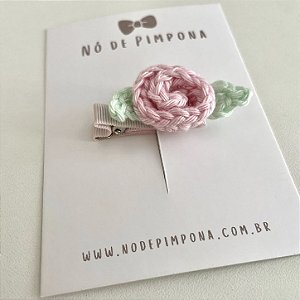Clips de Flor Crochê