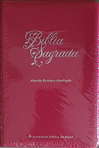 BIBLIA SAGRADA ALMEIDA CAPA MACIA COR PINK COM ZIPER