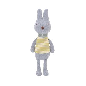 COELHO DE TECIDO THUMB RETRO LISTRAS CINZA 58CM