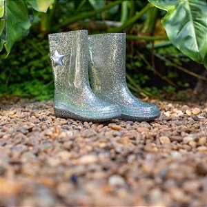 GALOCHA STAR TRANSPARENTE COM GLITTER