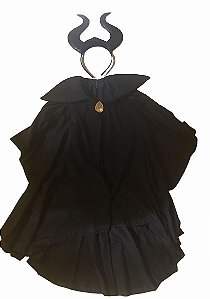 FANTASIA HALLOWEEN CAPA MALEVOLA COM TIARA