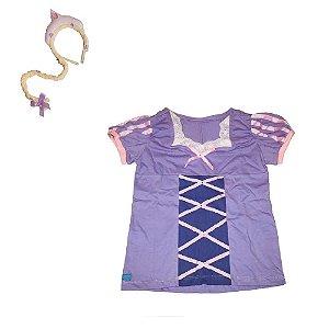 CAMISETA RAPUNZEL COM TRANCA