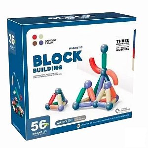 BLOCK BUILDING TUBOS MAGNETICOS 56PCS