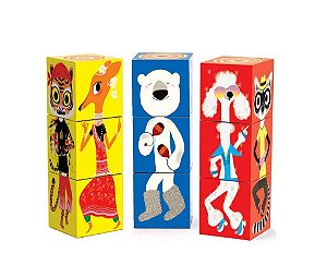 CUBOS DE EMPILHAR ANIMAIS DIVERTIDOS
