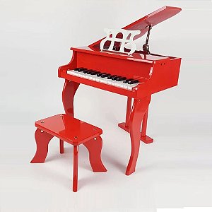 PIANO DE CAUDA INFANTIL 30 TECLAS VERMELHO