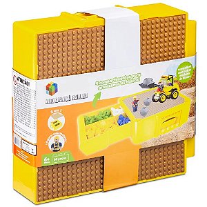 BLOCOS CUBIC MALETA COM BASE DE CONSTRUCAO ESCAVADEIRA