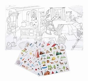 LIVRO DE COLORIR EXPLORADOR DE AVENTURAS 195 ADESIVOS