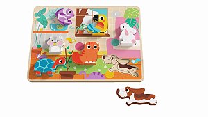 TABULEIRO DE ENCAIXE ANIMAIS BEBE