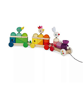 TREM DE PUXAR MULTICOLORIDO