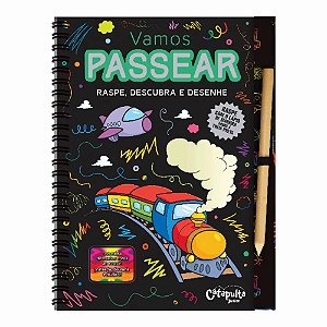LIVRO VAMOS PASSEAR RASPE DESCUBRA E DESENHE
