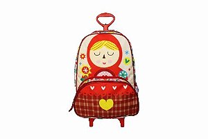 MOCHILA ESCOLAR DE RODINHAS CHAPEUZINHO VERMELHO