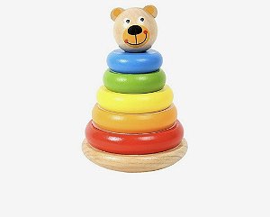 BLOCOS PARA ENCAIXE URSO EDUCATIVO DE MADEIRA