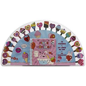 LIVRO KIT DIVERTIDO PINTE OS NUMEROS EU AMO DOCES
