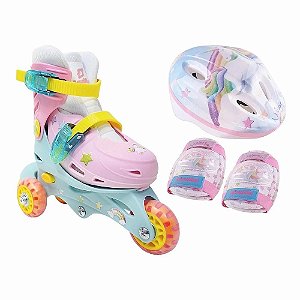 PATINS TRILINE UNICORNIO C ACESSORIOS 30 A 33