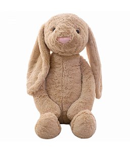 COELHO DE TECIDO ORELHUDO BEGE G 40CM