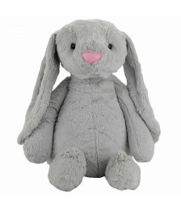 COELHO DE TECIDO ORELHUDO CINZA G 40CM