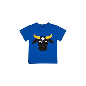CAMISETA JUNINA BUMBA MEU BOI AZUL MENINO A23