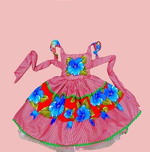 VESTIDO JUNINO FULO VERMELHA A23