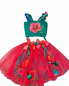 CONJUNTO JUNINO CROPPED ROSA A24