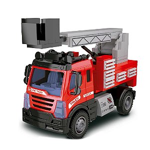 CAMINHAO BOMBEIRO DE CONTROLE REMOTO MONTAVEL COM LUZ