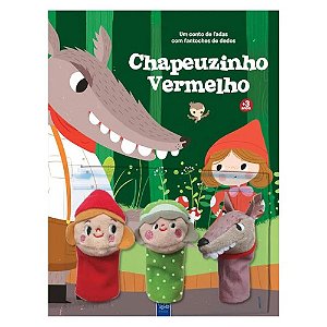 LIVRO CONTO DE FADAS CHAPEUZINHO VERMELHO COM DEDOCHE
