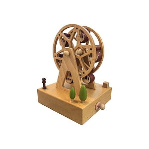 CAIXA DE MUSICA RODA GIGANTE DE MADEIRA