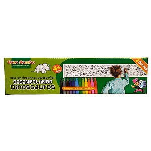 ROLO DE DESENHO PARA PINTAR DESENROLANDO DINOSSAUROS