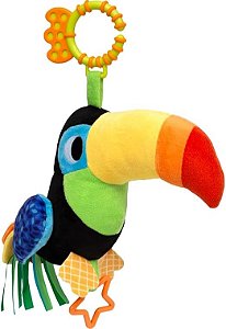 BONECO DE TECIDO INTERATIVO TUCANO ZAZA