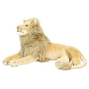 LEAO DEITADO DE TECIDO REALISTA 70CM