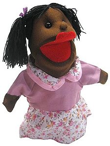 FANTOCHE MENINA PEQUENA NEGRA