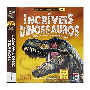 LIVRO DE MAQUETE 3D INCRIVEIS DINOSSAUROS