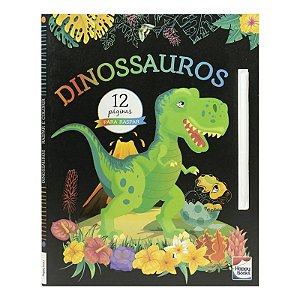 LIVRO RASPAR E COLORIR DINOSSAUROS